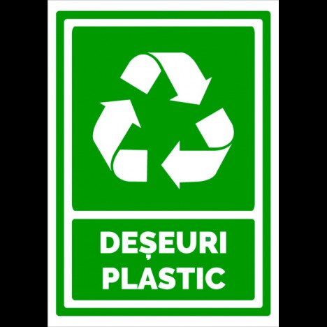 Semn pentru deseuri plastic