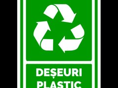 Semn pentru deseuri plastic